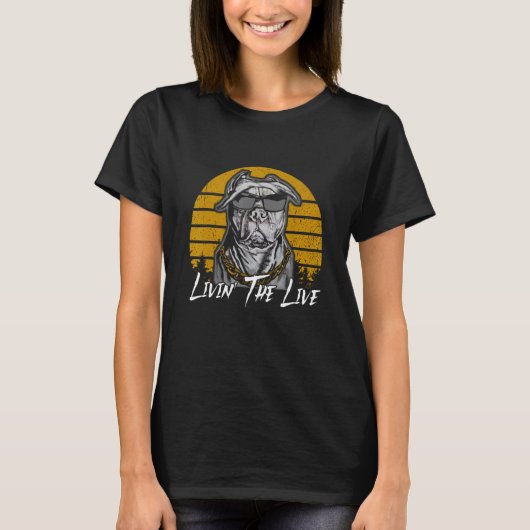 Lebt das Leben Mops Mops T-Shirt (Vorderseite)