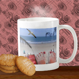 LEBT EINEN STRAND KAFFEETASSE