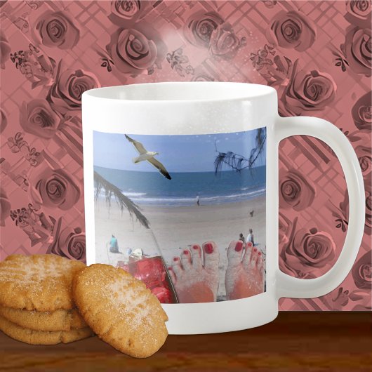 LEBT EINEN STRAND KAFFEETASSE