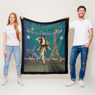 Lebt in einer Traumwelt Funky veränderte Kunst Fleecedecke