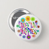 Lebt lang Hippies Button (Vorne & Hinten)
