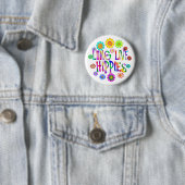Lebt lang Hippies Button (Beispiel)