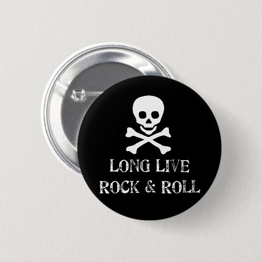 Lebt lang Rock u. rollt Button (Vorne & Hinten)