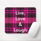 , Lebt Liebe u. Lachen Mousepad (Mit Mouse)