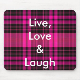 , Lebt Liebe u. Lachen Mousepad