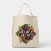 Lebt mutig, Tasche stolz (Rückseite)