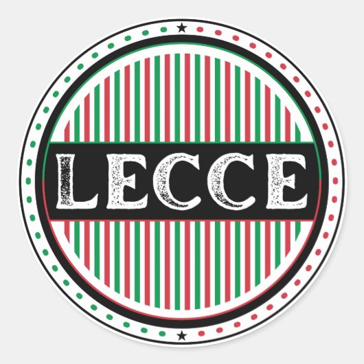 Lecce City Pride Emblem – Italian Identity Runder Aufkleber (Vorderseite)