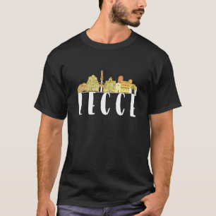 Lecce Italy Europe City Skyline Silhouette Kontur T-Shirt
