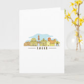 Lecce Skyline Karte (Gelbe Blume)