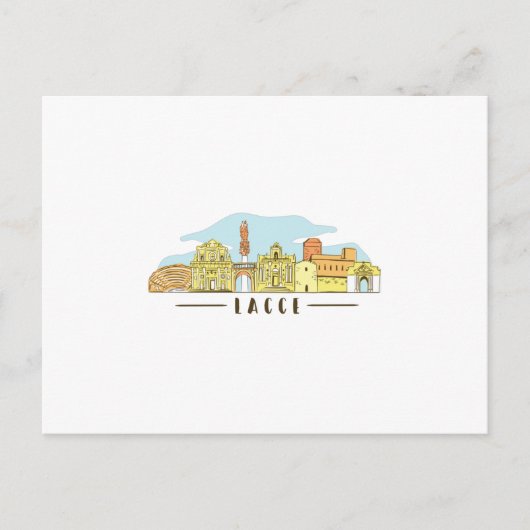 Lecce Skyline Postkarte (Vorderseite)