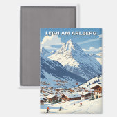 Lech am Arlberg Austria Travel Magnet (Vorderseite/Rückseite)