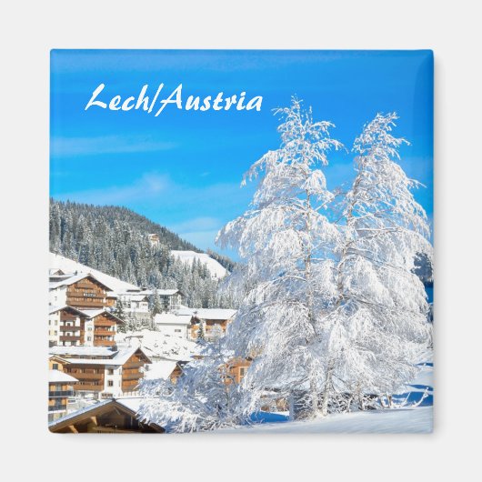 Lech am Arlberg in Österreich - Souvenir Magnet (Vorne)
