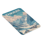 Lech am Arlberg Österreich Illustration Travel Art Magnet (Rechte Seite)