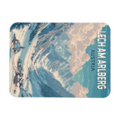Lech am Arlberg Österreich Illustration Travel Art Magnet (Horizontal)