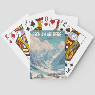 Lech am Arlberg Österreich Illustration Travel Art Spielkarten