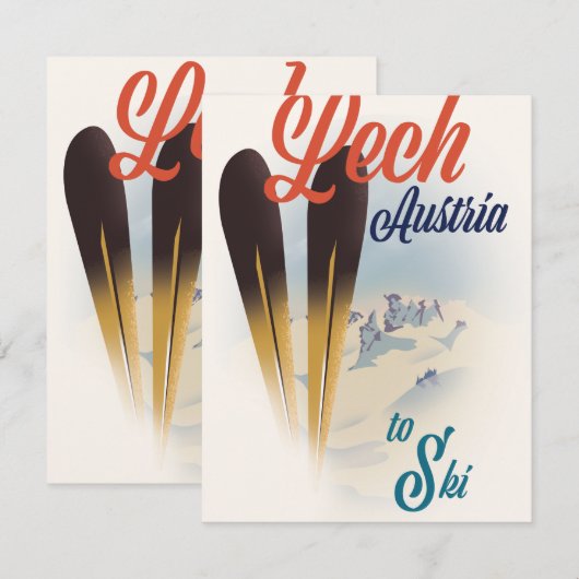 Lech Austria Ski Poster (Vorne/Hinten)
