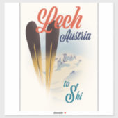 Lech Austria Ski Poster Aufkleber (Blatt)