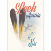 Lech Austria Ski Poster Aufkleber (Vorderseite)