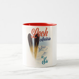 Lech Austria Ski Poster Zweifarbige Tasse