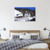 Lech Austria Winter Feriencard Leinwanddruck (Insitu (Schlafzimmer))