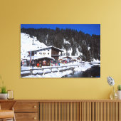 Lech Austria Winter Feriencard Leinwanddruck (Insitu (Wohnzimmer))