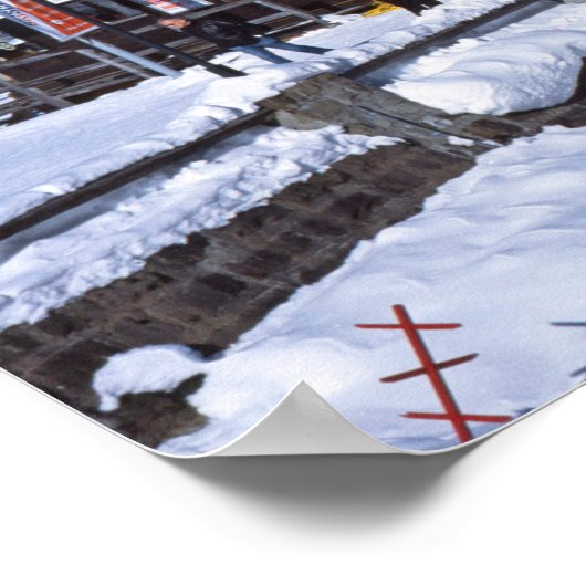 Lech Austria Winter Feriencard Poster (Ecke)