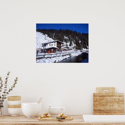 Lech Austria Winter Feriencard Poster (Küche)