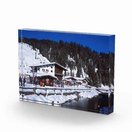 Lech Austria Winter Holiday Card Poster Fotoblock (Rechts)
