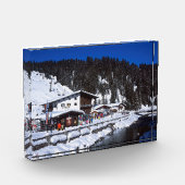 Lech Austria Winter Holiday Card Poster Fotoblock (Links)