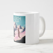 Lech Österreich Ski-Plakat. Jumbo-Tasse (Vorderseite Rechts)