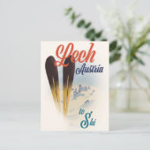 Lech Österreich Ski-Plakat Postkarte (Stehend Vorderseite)