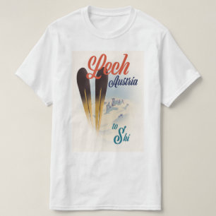 Lech Österreich Ski-Plakat T-Shirt