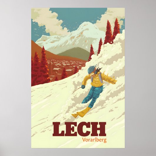 Lech Skigebiet Reiseplakat Poster (Vorne)