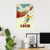 Lech Skigebiet Reiseplakat Poster (Heimbüro)
