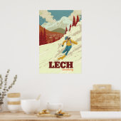 Lech Skigebiet Reiseplakat Poster (Küche)