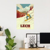 Lech Snowboarding Reiseplakat Poster (Heimbüro)