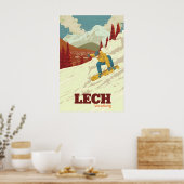 Lech Snowboarding Reiseplakat Poster (Küche)