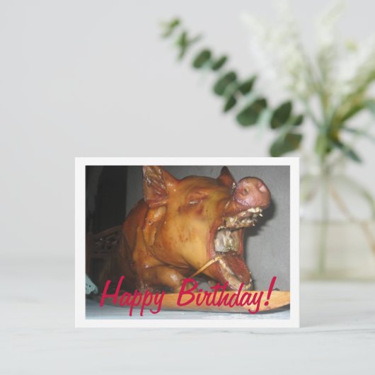 Lechon Postkarte (Stehend Vorderseite)