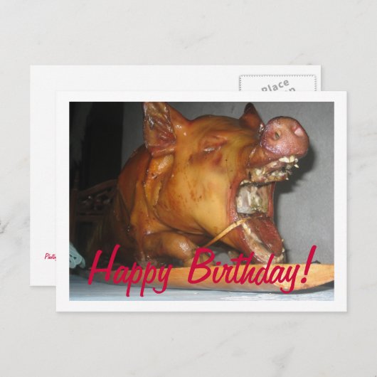 Lechon Postkarte (Vorne/Hinten)