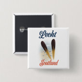 Lecht Scotland Ski Poster Art Button (Vorne & Hinten)