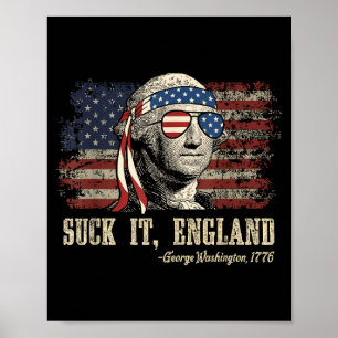 Leck england lustig 4. juli george washington poster