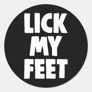 Leck meine Füße T-Shirts Frauen Lustige Liebhaber Runder Aufkleber
