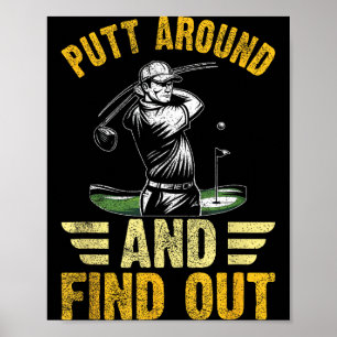Leck mich am Arsch Lustiger Golf-Spruch  Poster
