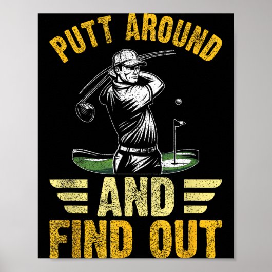 Leck mich am Arsch Lustiger Golf-Spruch  Poster (Vorne)