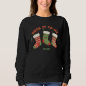 Leck mich am Arsch Lustiger Weihnachtspullover Sweatshirt (Vorderseite)