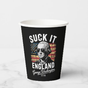 Leck Mich England 4. Juli George Washington 1776 Pappbecher