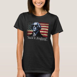 Leck Mich England Cool George Washington 4. Juli T-Shirt