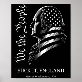 Leck mich England Lustiger 4. Juli George Poster