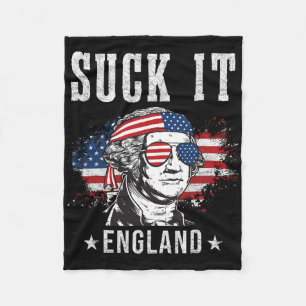 Leck mich England Lustiger 4. Juli - George Washin Fleecedecke