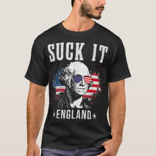 Leck mich England Lustiger 4. Juli George Washingt T-Shirt